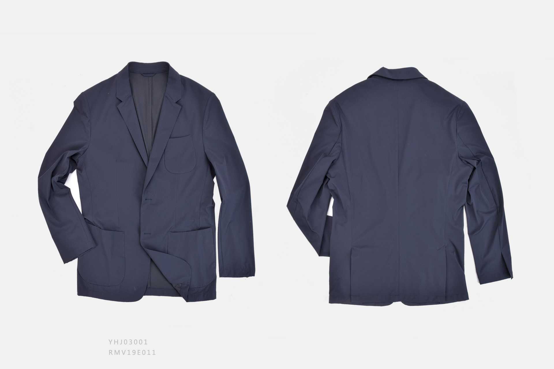 藏青休闲西服外套